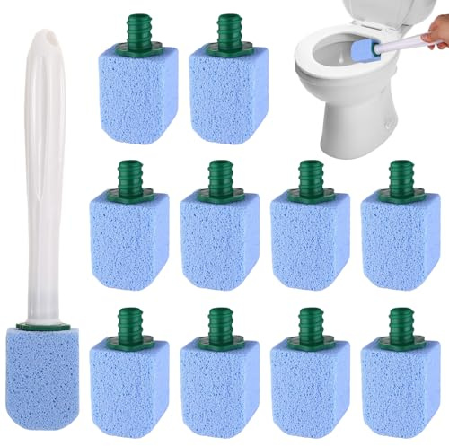 Pumice Stone for Toilet, 11Pcs for Limescale Removal, Toilet Pumice Cleaning Stone with Short Handle, Effective for Bathroom Tile and Sink Stain Cleaning