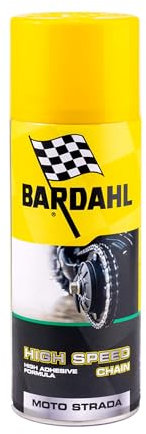 Bardahl - Lubrificante Catena High Speed Chain, Allunga la Vita della Catena, della Corona e del Pignone, Potente Azione Lubrificante, Resistente all'Acqua, 400 ml