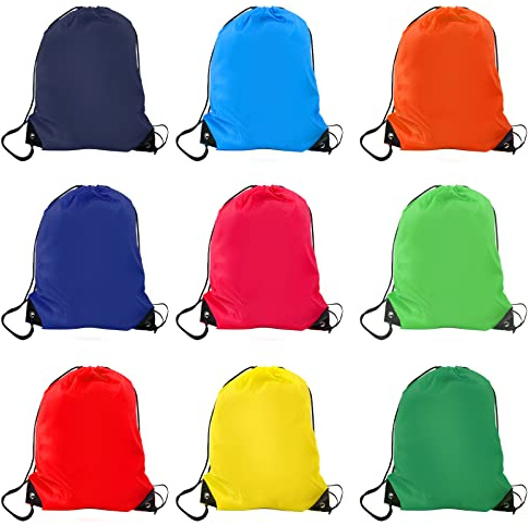 AoToZan 9 Pezzi Sacche Sportive Zaino con Coulisse, Portaoggetti Drawstring Bags per Donna Uomo Palestra Scuola Sport Viaggio Spiaggia Nuoto