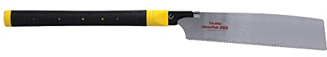Tajima Scie japonaise Pull 265R Fluorine Black (265 mm, manche ergonomique, système de changement rapide, 16 dents par pouce, scie à bois) JPR265FBR