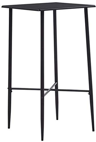 vidaXL Barbord svart 60x60x111 cm MDF