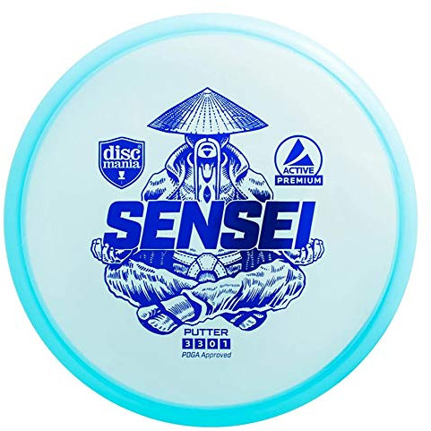 Discmania Active Premium Sensei Disc Putter de golf fiable et disque d'approche (les couleurs peuvent varier) – 165–170 g