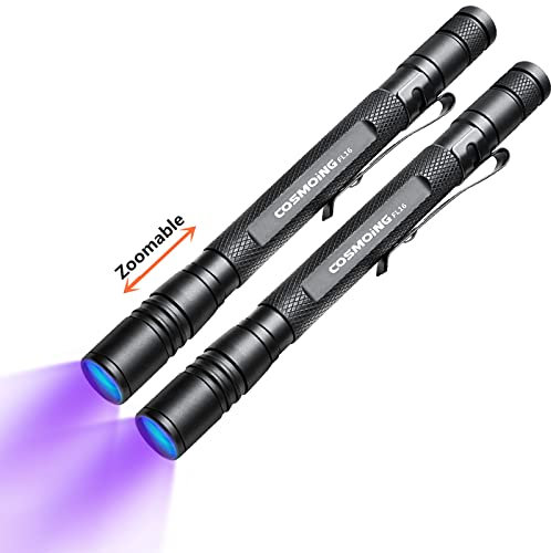 UV-Taschenlampe, LED-Taschenlampe, 395 nm, ultraviolette Taschenlampe, zoombare Schwarzlicht-Taschenlampe, IP54, wasserdichter Detektor für Haustierurin, Katzen-Hundeflecken, Bettwanzen,