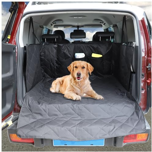 Fgtagtal Cargo Liner for Dogs Compatible with Toyota FJ Cruiser 2007-2021, Pet Dog Trunk Cargo Liner, Waterproof Anti-Dirty Pet Cargo Cover Dog Seat Mat, with Bumper Flap Protector (Black)