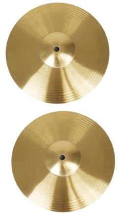 Dickly 2 Stück Trommelbecken, Crash-Becken, Percussion-Zubehör, für Anfänger, professionelles, Robustes Legierungs-Übungsbecken, Durchmesser 25cm