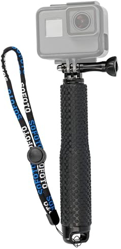 ayex Selfie Stick utdragbar 17,5–32,5 cm 3 sektioner halkfri vattentät för actionkameror