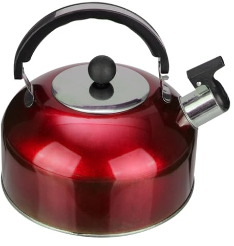 ULTECHNOVO Tetera Con Silbido Profesional 7.28In Hervidor De Agua De Acero Inoxidable Con Mango Ergonómico Para Cocina Hogar Gas E Inducción