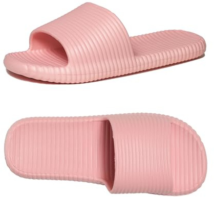 WZNKXFC Chaussures de douche pour femmes et hommes sandales de maison séchage rapide antidérapantes pour intérieur et extérieur pour spa salle de sport piscine plage Rose EU Size 36-37