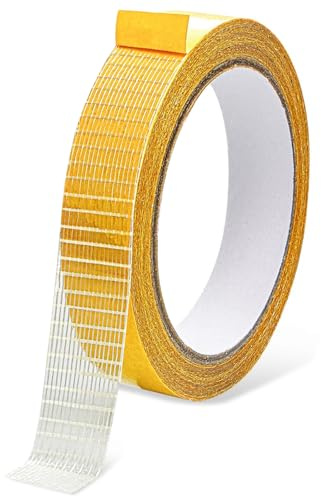 FAYAHAR Nastro Biadesivo in Tessuto, 20 mm x 10 m Multifunzionale Nastro Biadesivo in Fibra di Rete Adesiva per Moquette, Double-Sided Cloth Tape, per Tappeti, Pantaloni, Vestiti, Tende