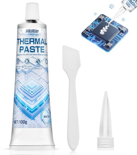 AllisWay Pasta Termica, Pasta Termica Procesador, Pasta Termica PC, DisipacióN de Calor de Alta Eficiencia para Computadoras, Refrigeradores y Otros Componentes ElectróNicos 100g Blanco
