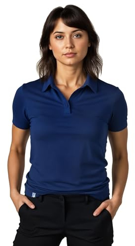 ALPIN LOACKER Coolmax Merino Shirt Damen Kurzarm 150 g/m2 I atmungsaktives Funktionsshirt schnelltrocknend und kühlend I Merinowolle Tshirt und Thermooberteil, Polo Blau M