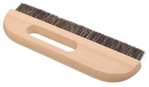 SHERCHPRY Wallpaper Smoothing Brush with Genuine Horsehair and Beech Wood Handle, Large Thickened Dense Paste Brush for Professional Wallpapering and Wall Treatments