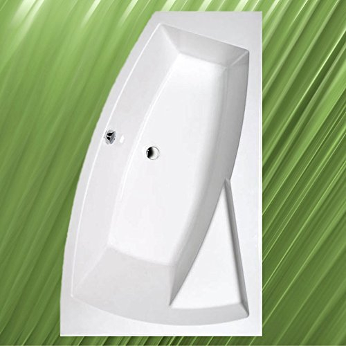 Raumsparwanne EVIA 170x100cm mit Wannenfüßen, Ausführung Rechts