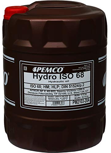 20 litri PEMCO Hydro ISO 68 olio idraulico HLP 68.