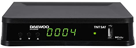 D2 Diffusion Daewoo Décodeur Satellite DVB S/S2 - TNT Sat - avec Carte d'abonnement Incluse - Dolby Digital Plus - AC3 - Tuner - EPG - avec télécommande