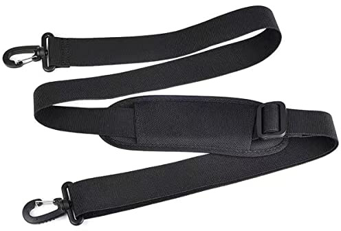 Correa de hombro ajustable, con Cojín Fijo Ultragruesoy Hebillas de Doble Equilibrio, suave, universal, antideslizante, cómodo, acolchada, con ganchos giratorios,pour Bolsos,Equipaje(Negro)