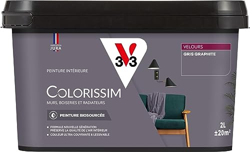 V33 Peinture multi-supports Colorissim® Gris graphite Velours 2L