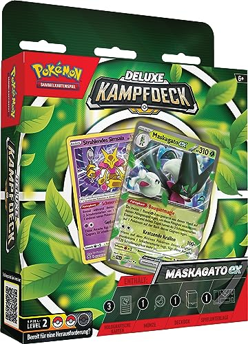 Pokémon-Sammelkartenspiel: Deluxe-Kampfdeck Maskagato-ex (sofort spielbares Deck mit 60 Karten & Zubehör)