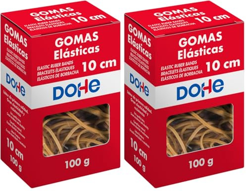 DOHE 16368 - Caja gomas elásticas, 1.5 mm x 10 cm (Paquete de 2)