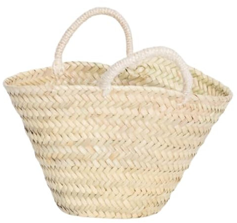 Capazo Mini Artesano de Palma Natural - Cesta de Arras - Bolso de Playa Infantil