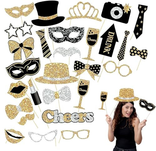 DERJDISF Braccialetti Luminosi Fluorescenti per Feste - Fantastici Kit per Bocce da Anni e Photo Booth per Matrimoni - Decorazioni di Compleanno Creative e Divertenti