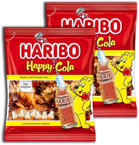 2 er Pack Haribo Happy-Cola 2 x 175g Fruchtgummi-Flaschen mit Cola-Geschmack