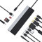 WAVLINK USB-C-Dockingstation 3 Monitore, Dockingstation mit HDMI, DP, VGA, 100W PD, USB3.0&2.0, RJ45, SD/TF-Slots, Audio/Mikrofon, für Lenovo/HP/Dell usw. - Grau