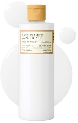FULLY Tonique À L'Essence De Céramide De Riz, Tonique Coréen Lacté Pour Une Peau De Verre, Formule Hydratante À L'Eau De Riz Et Aux Céramides Pour Une Barrière D'Hydratation, Blanc 250 Ml