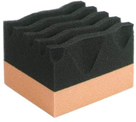 Aplicador para Neumáticos | Espuma Brillante para Ruedas | Almohadilla De Cera Reutilizable Absorbente con Diseño Ondulado para Pulir Cristales Y
