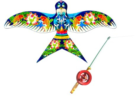 FGDTREE Aquiloni ad Ala Dinamica con Canna da Pesca per Giardino Divertente Giocattolo Volante Dinamico per Esterni Miglior Raduno Familiare Aquiloni ad Ala Dinamica con Canna da Pesca per Bambini