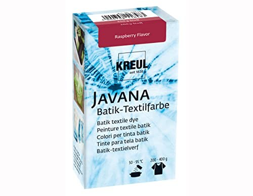 KREUL 98526 - Javana Batik Textilfarbe, 70 g Farbpulver in Raspberry Flavor, zum Färben von Textilien mit der Shibori Technik