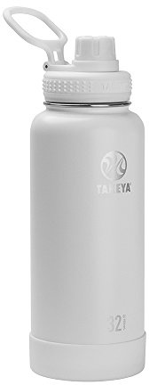 Takeya 51022 Actives Insulated Stainless Steel Water Bottle with Spout Lid, 18/8 Food Grade, Arctic
