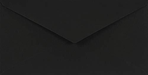 Netuno 25 Umschläge Schwarz DIN lang 110 x 220 mm 115g Sirio Color Nero Briefumschläge lang Briefhüllen Schwarz Einladungsumschläge Papierbriefumschläge schwarze Briefumschläge black envelope