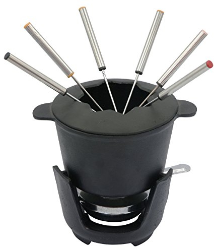 Set de fondue de hierro fundido para 6 personas con 6 tenedores King Hoff KH de 1195 Dimensiones: Ø17 X 10 Cm
