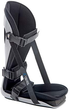 United Ortho Plantar Fasciitis Adjustable Leg Support Brace Fits Right or Left Foot for Soreness Relief, Foot Pain and Stretching, Large, Black