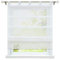 ESLIR Raffrollo mit Schlaufen Gardinen Küche Voile Raffgardinen Transparent Schlaufenrollo Modern Vorhänge Uni 1 Stück Weiß BxH 120x140cm 1 Stück