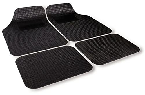 Set 4 Tappetini Tappeti Auto Universali in Gomma