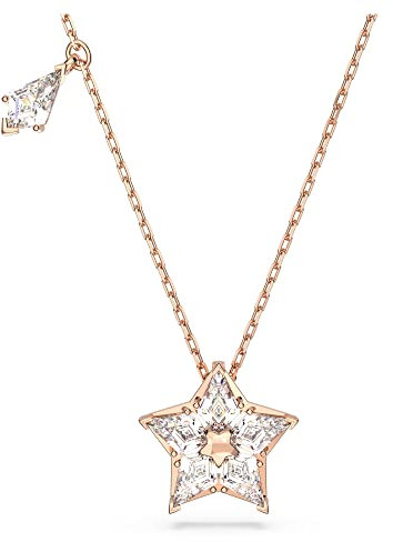 Swarovski Stella Star Pendant Necklace, Kite Cut Clear Crystals in a Rose Gold Tone Plated Setting, from the Stella Collection
