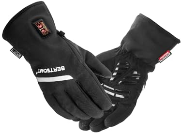 BERTSCHAT Beheizbare Fahrradhandschuhe Dual Heating – EINZIGARTIG: Wärme bis Fingerspitzen, Handrücken & Innenfläche – USB-Akku & Touchscreen – Unisex Winterhandschuhe