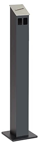 HISKA Standascher Aluminium Pulverbeschichtet (Schwarz Ral 9005 fs)