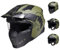 ILM Helm Motorrad Motocross Herren Damen Vintage Retro mit Visier ECE Model Z302,Armee Grün, 2XL