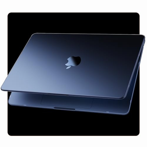 Soonjet Hülle Kompatibel für MacBook Air 15 Zoll Hülle M4 M3 M2 2025-2023 Passend Ultradünne Schutzhülle Case Cover Matt Hartschale für Modelle A3241 A3114 A2941 - Mitternacht Clear