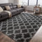 ISMOL Weicher Teppich 120x180cm Wohnzimmer Schlafzimmer Zottelteppich Flauschiger Zottelteppich modern Indoor Rutschfester Teppich waschbar (Grau)