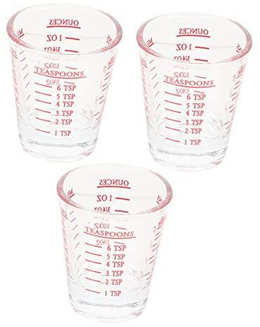 MAGICLULU Ensemble De Tasses À Mesurer Multifonctions De 30 Ml Gobelets Gradués En Verre Pour Farine À Pâtisserie