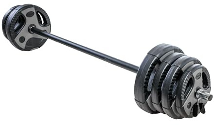 US Weight 54 LB Perfect Barbell Weight Set for Home Gym with 55” padded Bar, Adjustable Weights for Exercise, Lifting and to Build Muscle