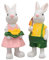 IBMLOMM Conejos de Pascua Decoracion - Figuras Decorativas Encantadoras, Hechas a Mano con Paja, Ideales para la Decoración de Pascua y Obsequios Festivos