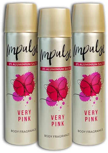 3 er Pack Impulse Deospray Very Pink ohne Aluminium 3 x 75 ml Deodorant Deo
