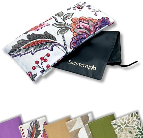 Bolsa de Semillas 30x15 cm para Microondas – Cojín Térmico Natural Calor o Frío – Alivia Dolores y Estrés – Romero, Lavanda y Trigo – SACOTERAPIA