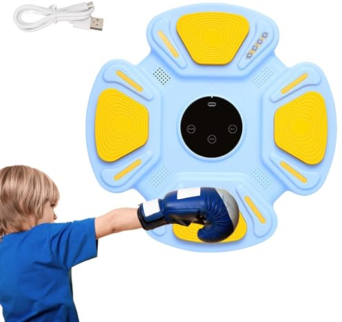 MAGIC SELECT Machine de Boxe Musicale. Appareil d'entraînement Mural avec lumières LED synchronisées à la Musique, 3 Morceaux intégrés. Machine de Boxe pour Enfants et Adultes (32 x 32 cm).