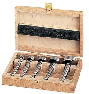 Heller Tools 396 Universal Forstnerbohrer, für Sacklochbohrungen, Set 5-teilig Ø 15/20/25/30/35 mm, holzbohrer 15-35mm, forstnerbohrer 15-35mm, holzbohrer set